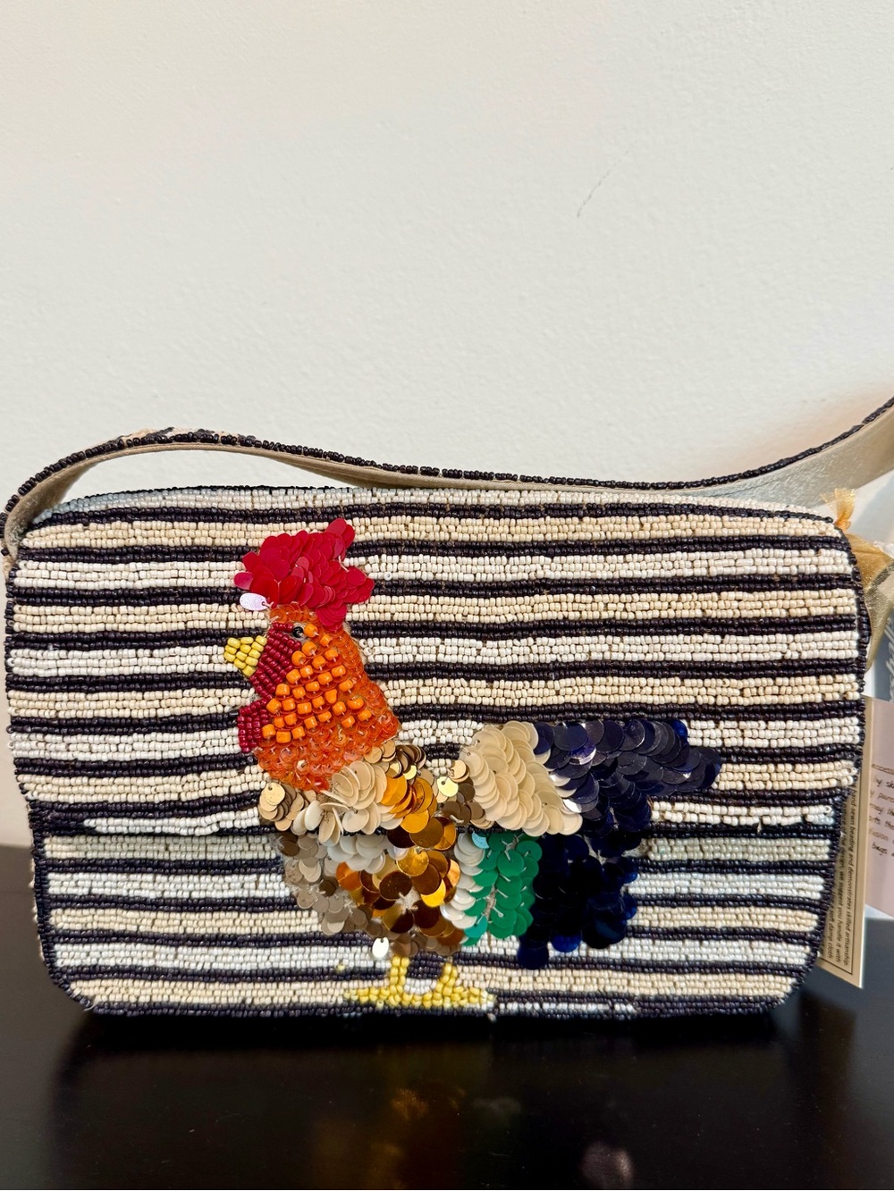 VIRAL Rooster Beaded Bag